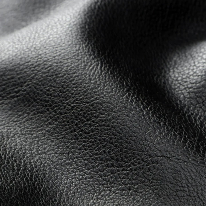 Hooded Leather Motorcycle Winter Coat