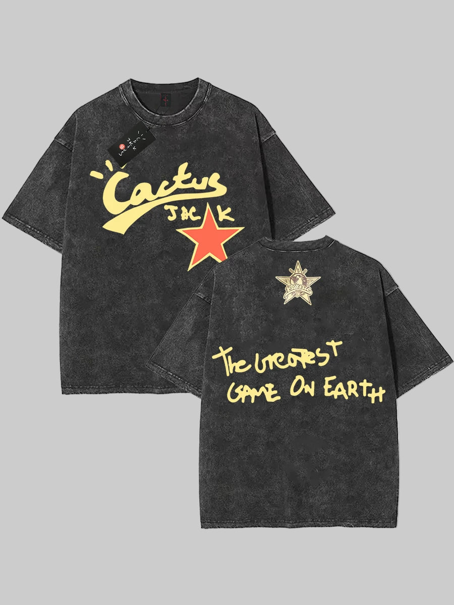 Unisex 100% Cotton Oversized Hip-Hop T-Shirt