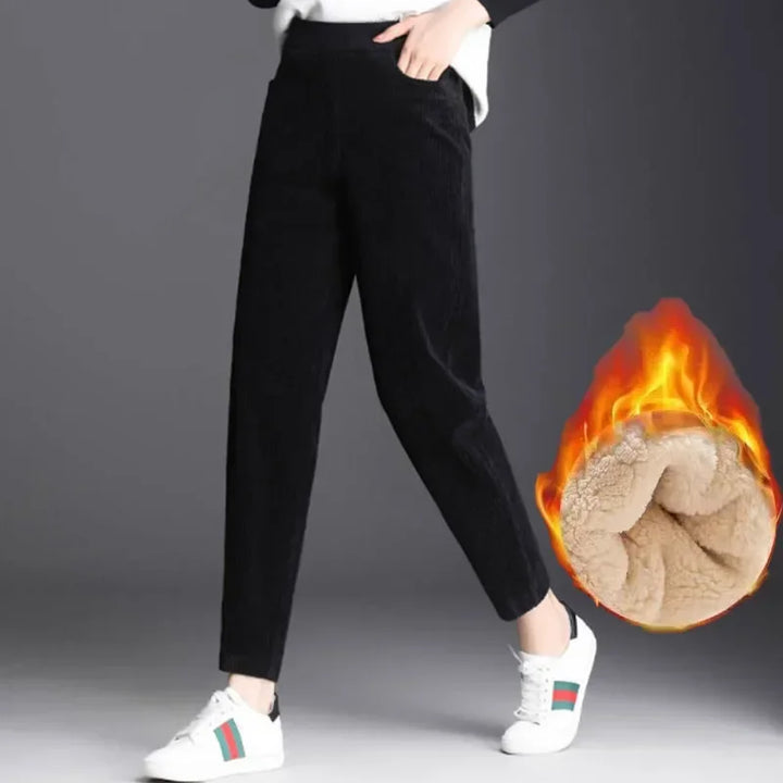 Cozy Thick Plush Corduroy Harem Pants