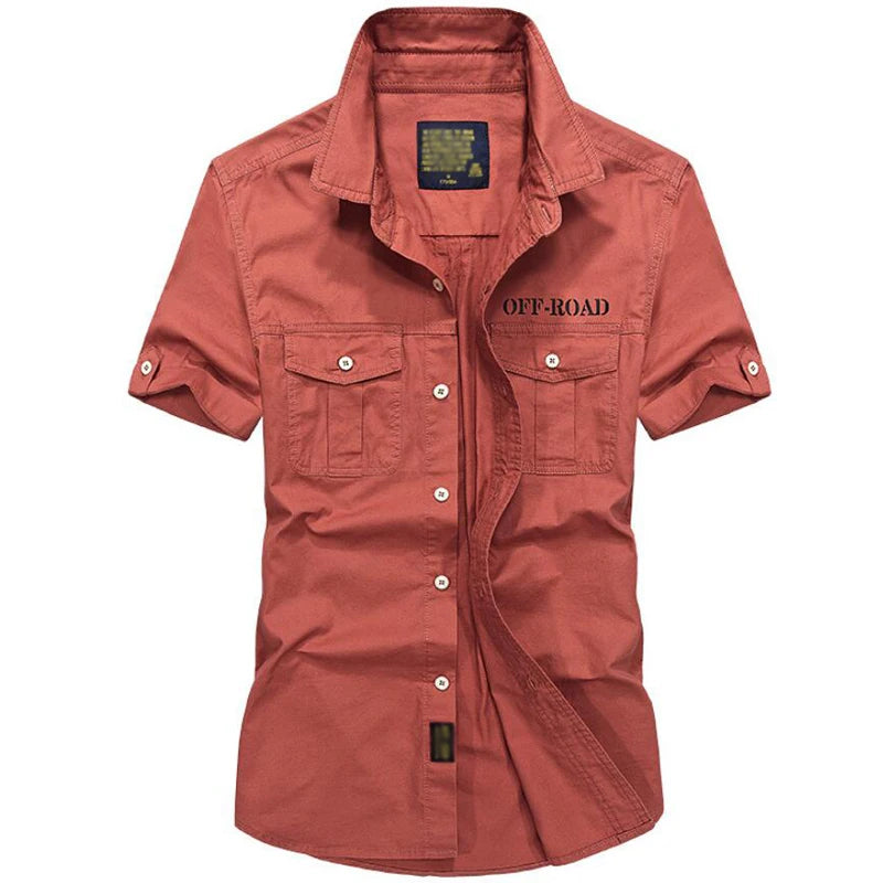 Pure Cotton Oversized Retro Tooling Shirt