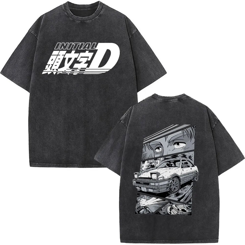 Anime Initial D Drift AE86 & JDM Vintage T-Shirt