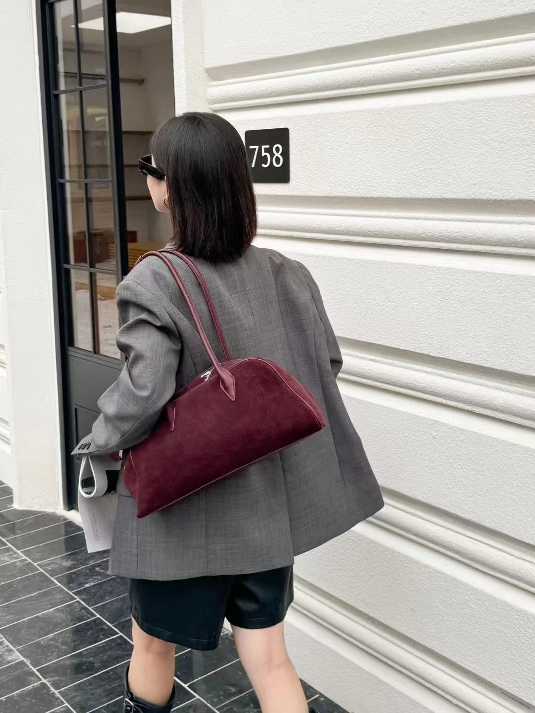 PINA | Fashion Genuine Suede Leather Tote