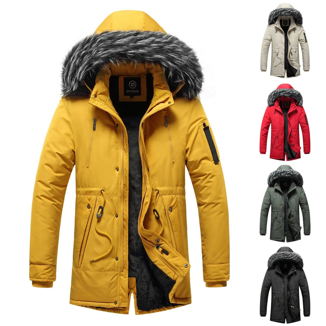 Duck Down Removable Fur Hood Winter Jacket