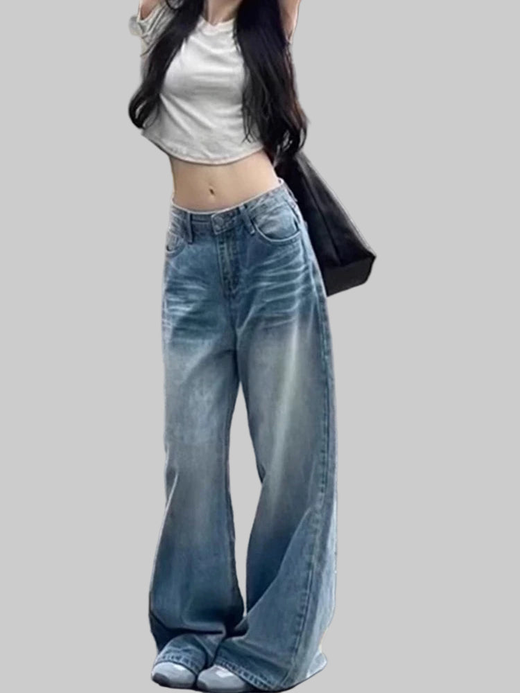 High Waisted Pear Shaped Loose Jeans