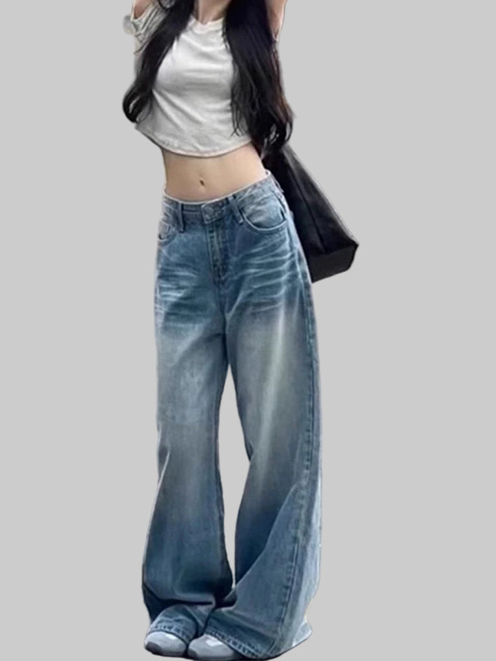 High Waisted Pear Shaped Loose Jeans