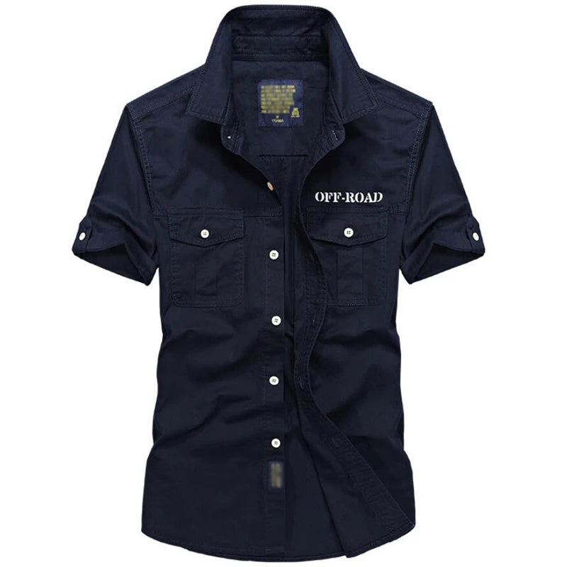 Pure Cotton Oversized Retro Tooling Shirt