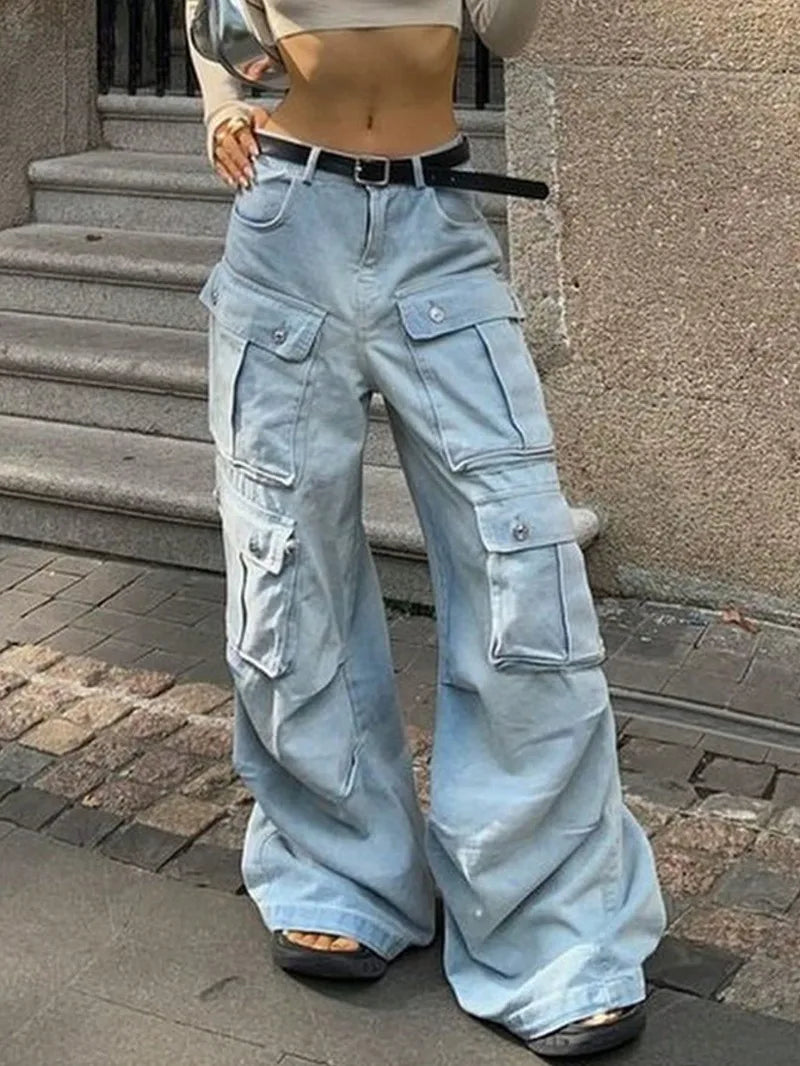 Y2K Streetwear Retro Cargo Jeans