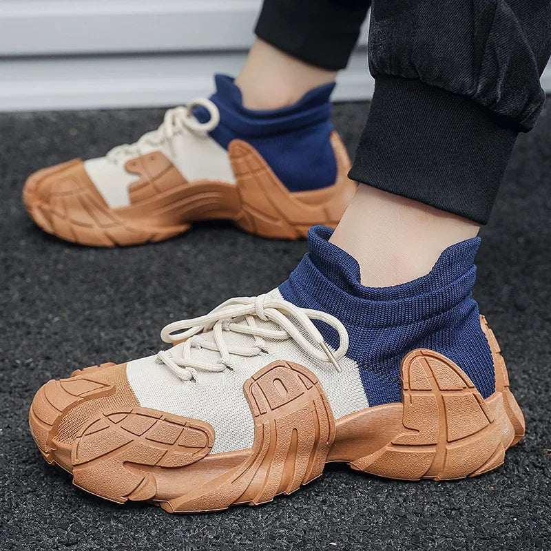 Trendy Thick-Sole Sneakers with Legged Socks