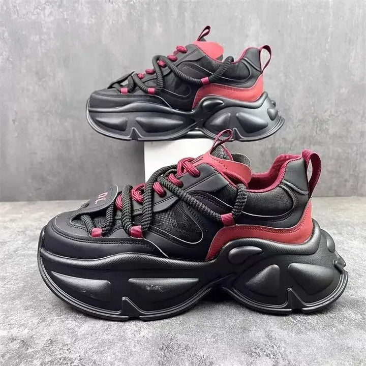 Color-Blocked Height-Enhancing Chunky Sneakers
