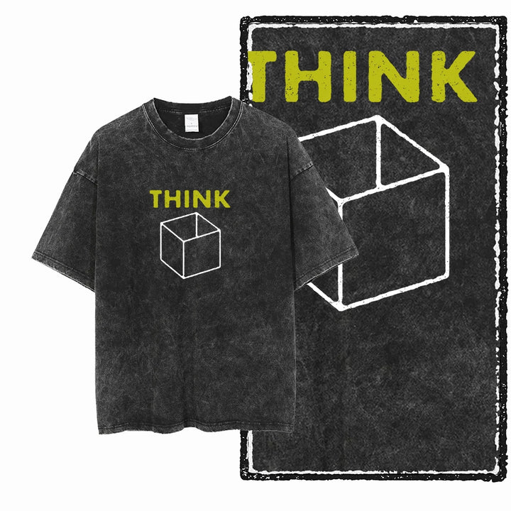 Unisex Acid Washed Graphic Cotton T-Shirt
