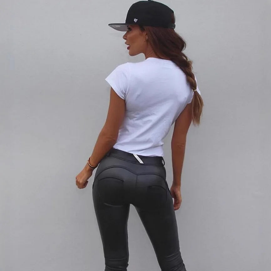 MIRA | High Elastic Thickened Leather Pants