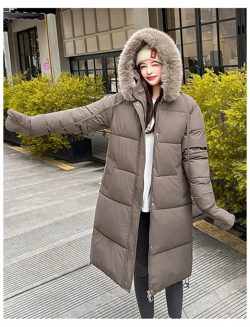 High-Quality Cotton Padded Stylish Winter Down Parka Coat