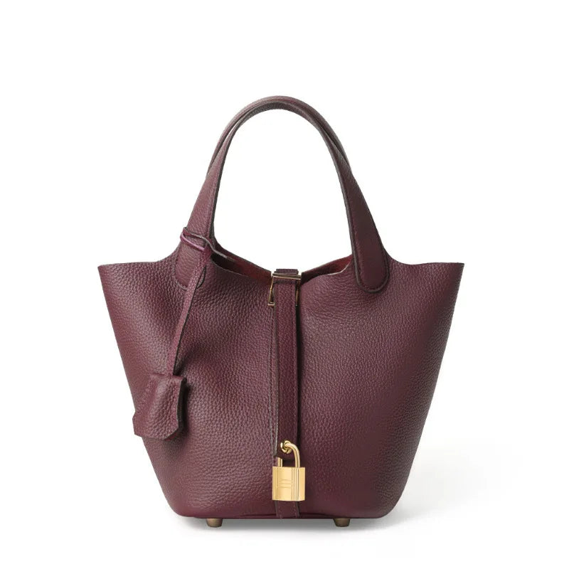ANASTAS | Genuine Leather Shoulder Bucket Bag