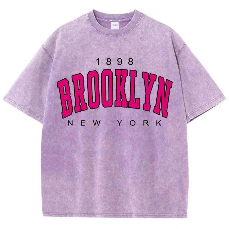 Unisex Cotton Washed Tees – Brooklyn New York Edition