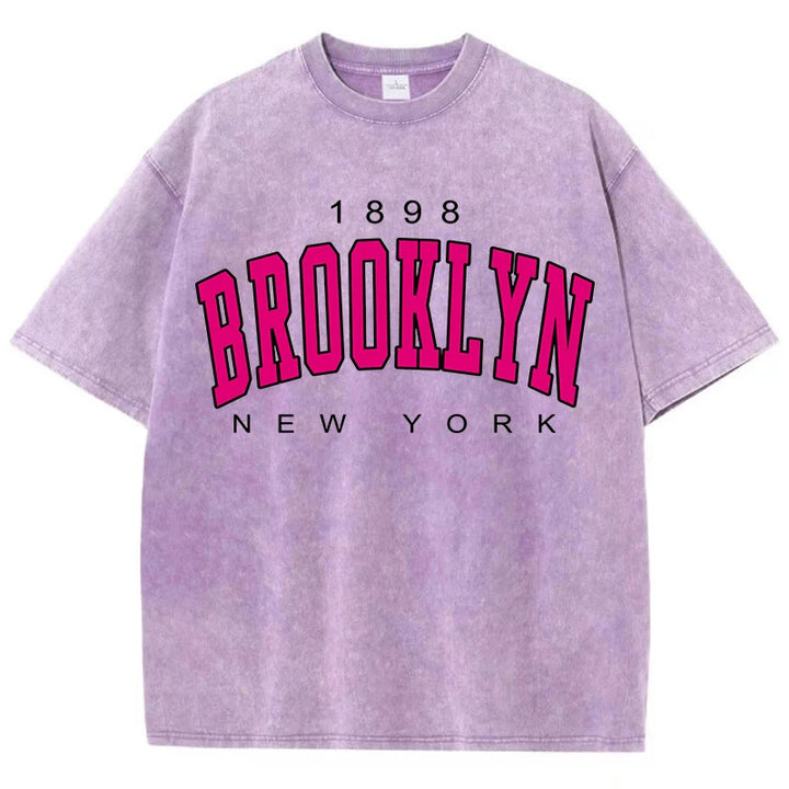 Unisex Cotton Washed Tees – Brooklyn New York Edition