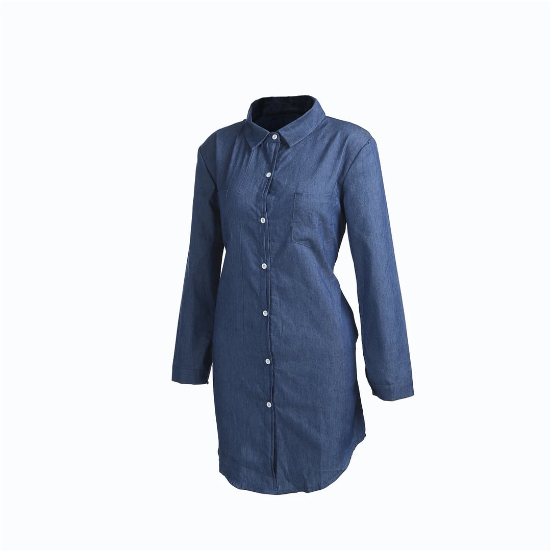 Long Sleeve Casual Loose Denim Shirt