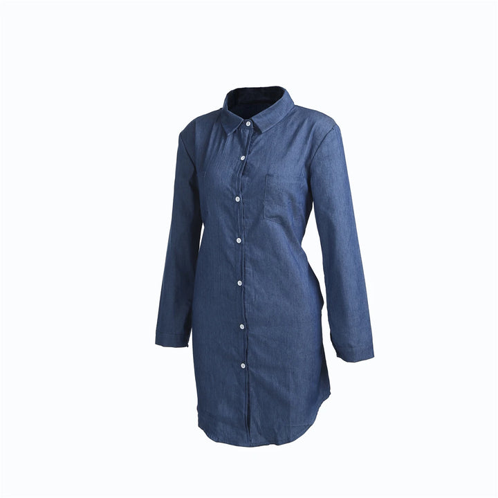 Long Sleeve Casual Loose Denim Shirt