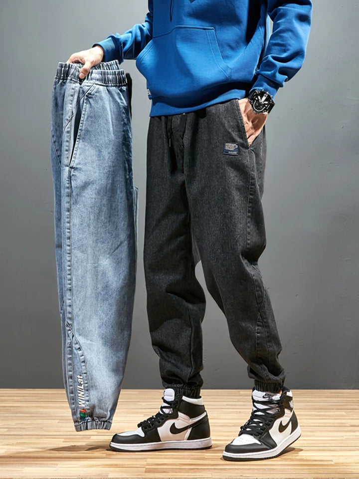 Stretch Cotton Streetwear Denim Pants