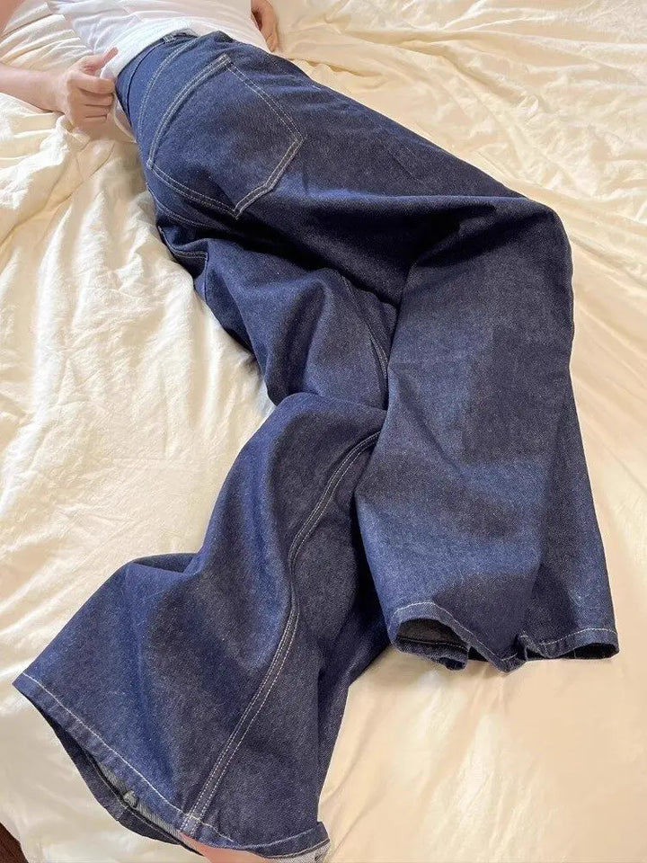 Trendy Unisex High Street Wide-Leg Jeans