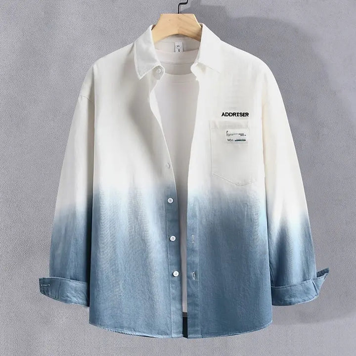 Gradient Casual Long Sleeve Shirt