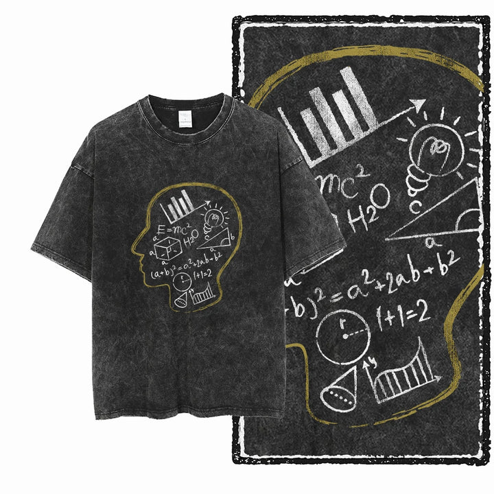Printed Cotton Acid-Washed Graphic Unisex T-Shirt