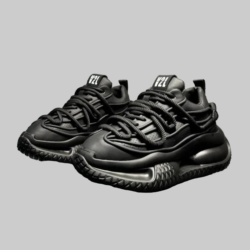 Lace-Up Solid Color Chunky Sneakers