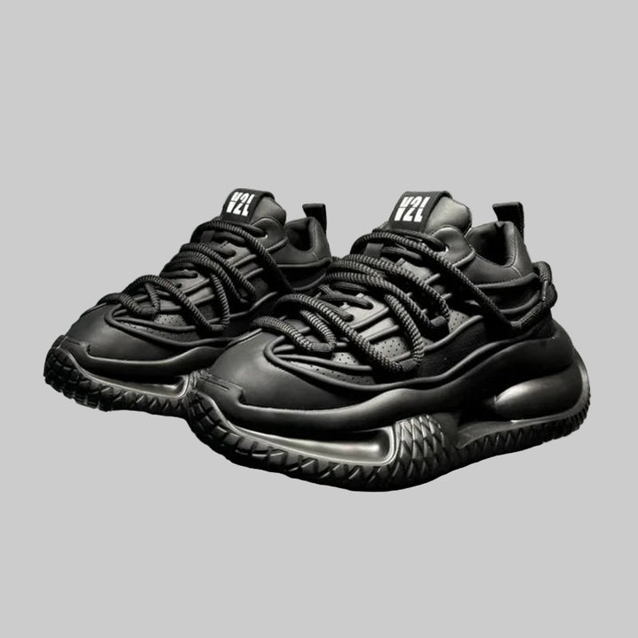 Lace-Up Solid Color Chunky Sneakers