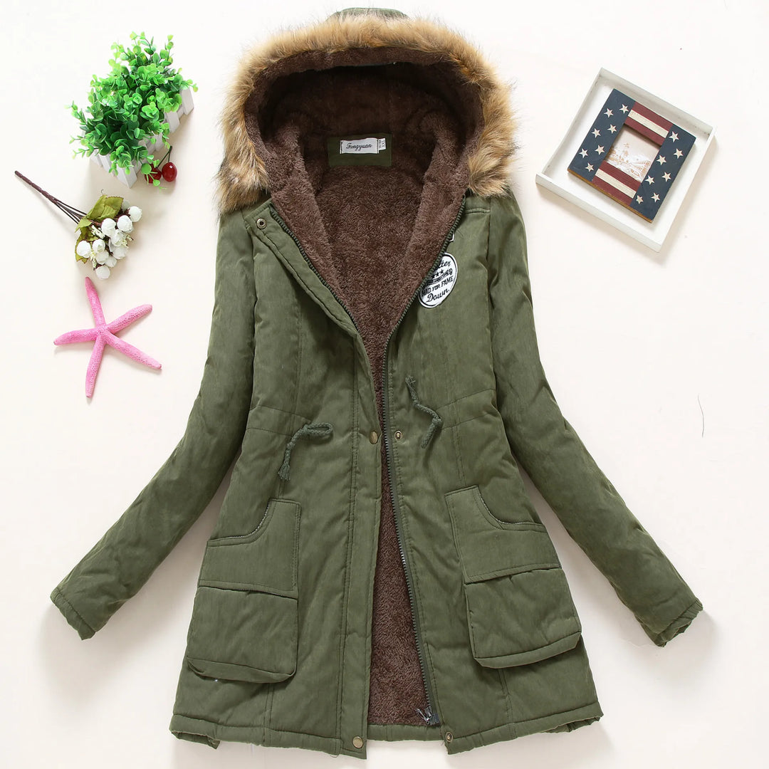 Cotton Padded Hooded Parka Jacket