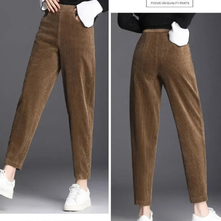 Cozy Thick Plush Corduroy Harem Pants