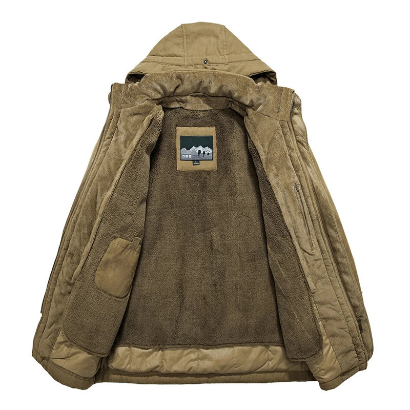 Warm Parka Windbreaker with Detachable Cashmere Liner