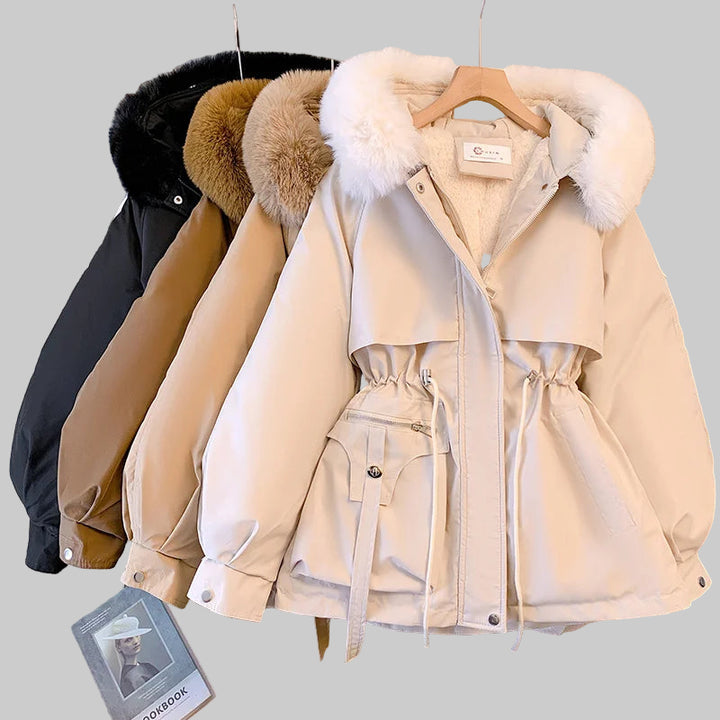 Fleece-Lined Hood Down Jacket