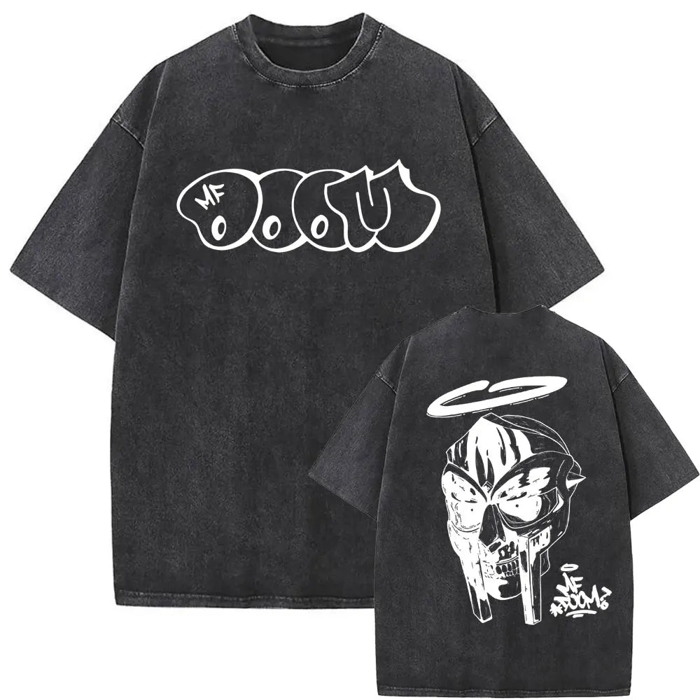 Retro Rapper Mf Doom Graphic Print Tshirt