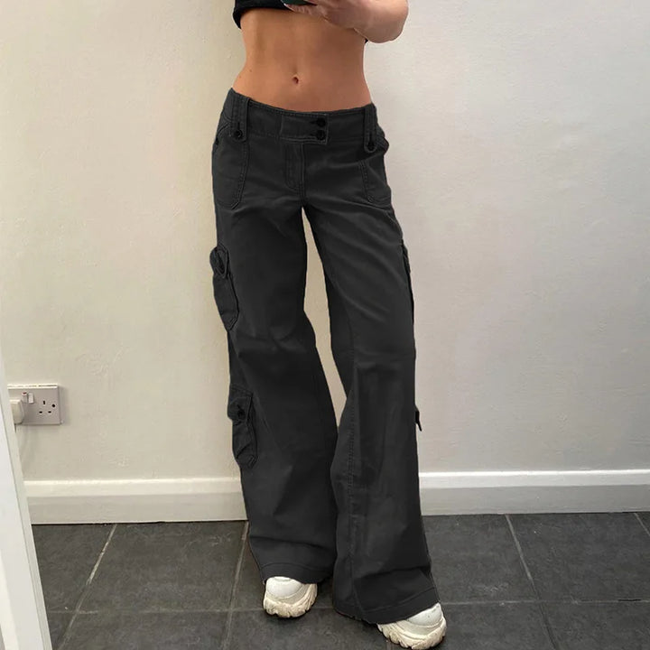 Y2K Low Waist  Denim Cargo Pants