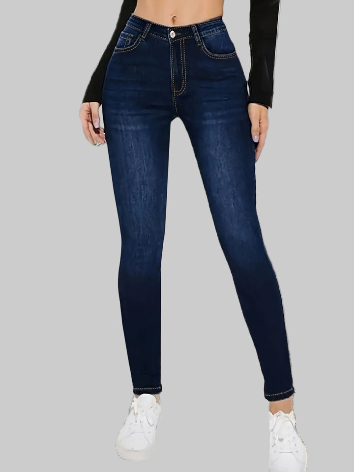 High-Waisted Stretch Skinny Jeans