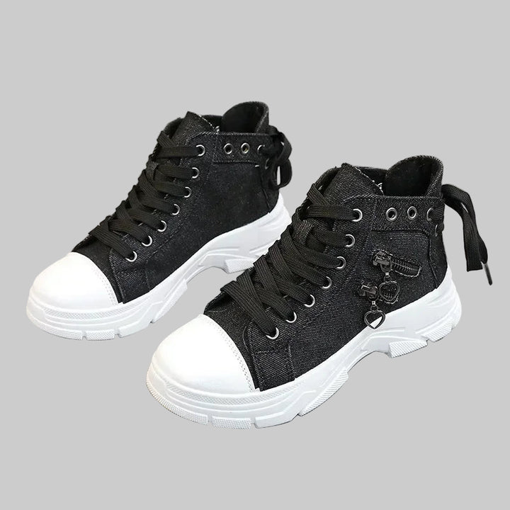 High-Quality Light Blue Denim Canvas Sneakers