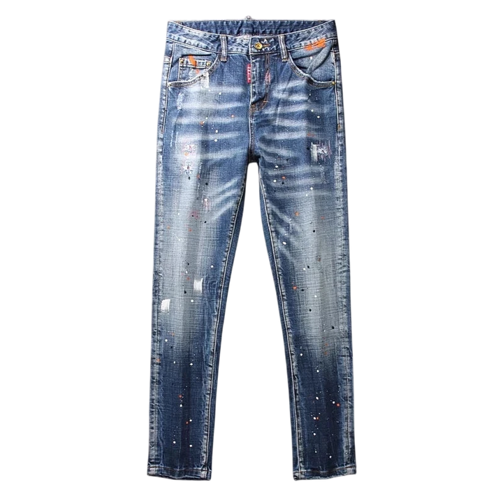 Classic Slim Fit Ripped Jeans