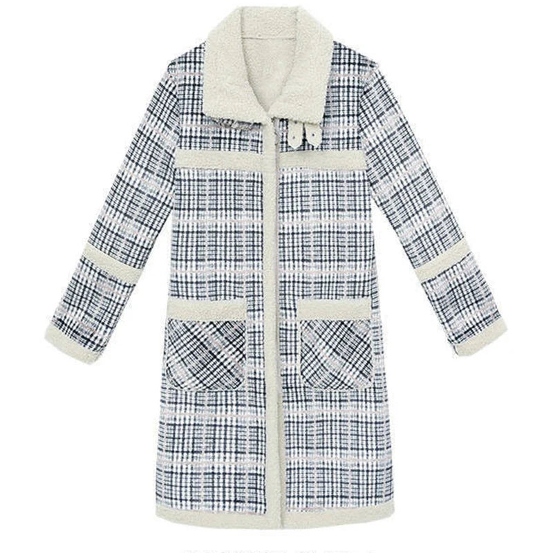 Thick Lamb Wool Velvet Parker Overcoat