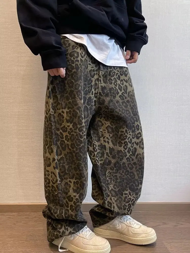 OversizedTan Leopard Print Streetwear
