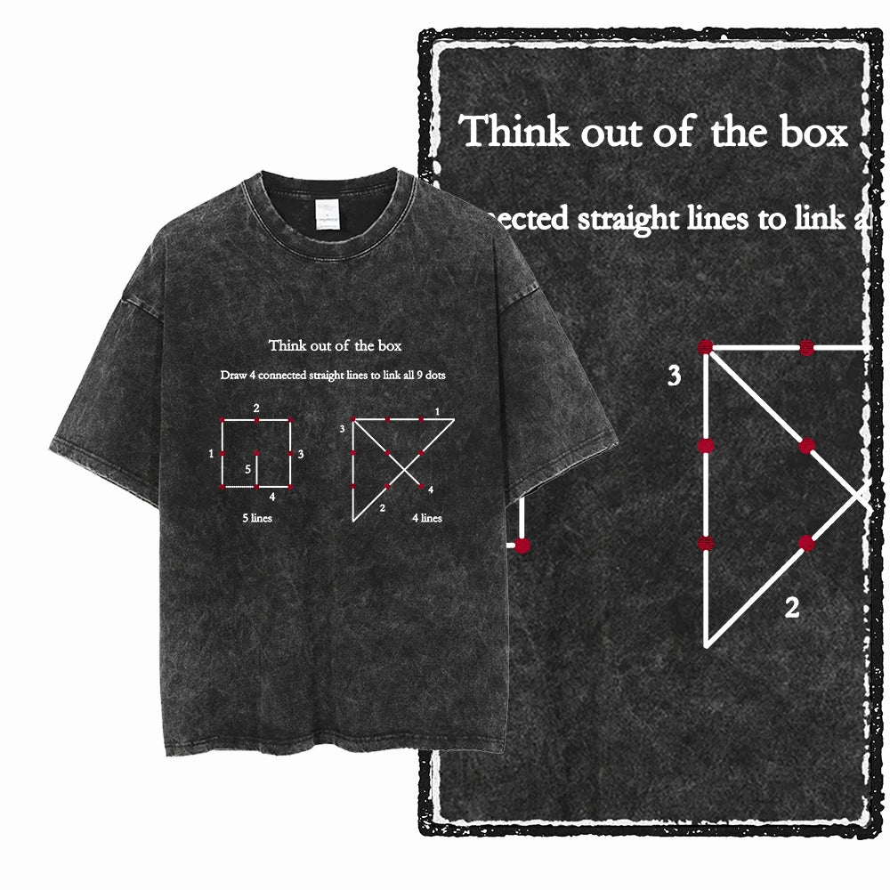 Unisex Acid Washed Graphic Cotton T-Shirt