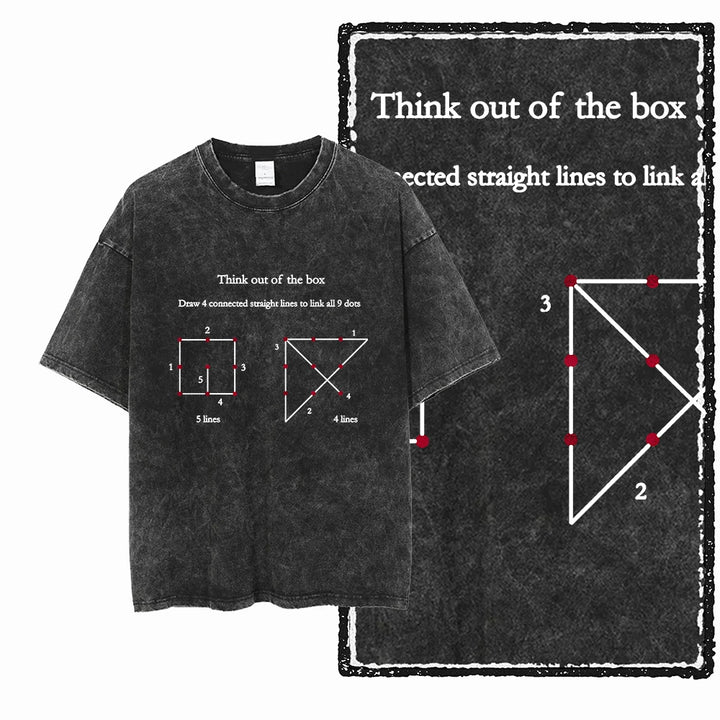 Unisex Acid Washed Graphic Cotton T-Shirt