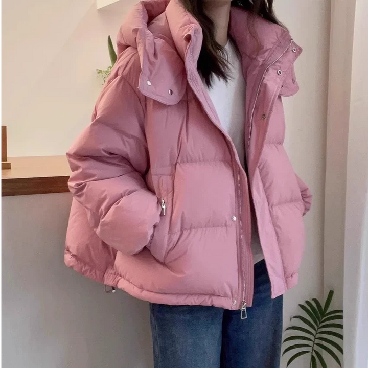 Korean-Style Loose Hooded Jacket