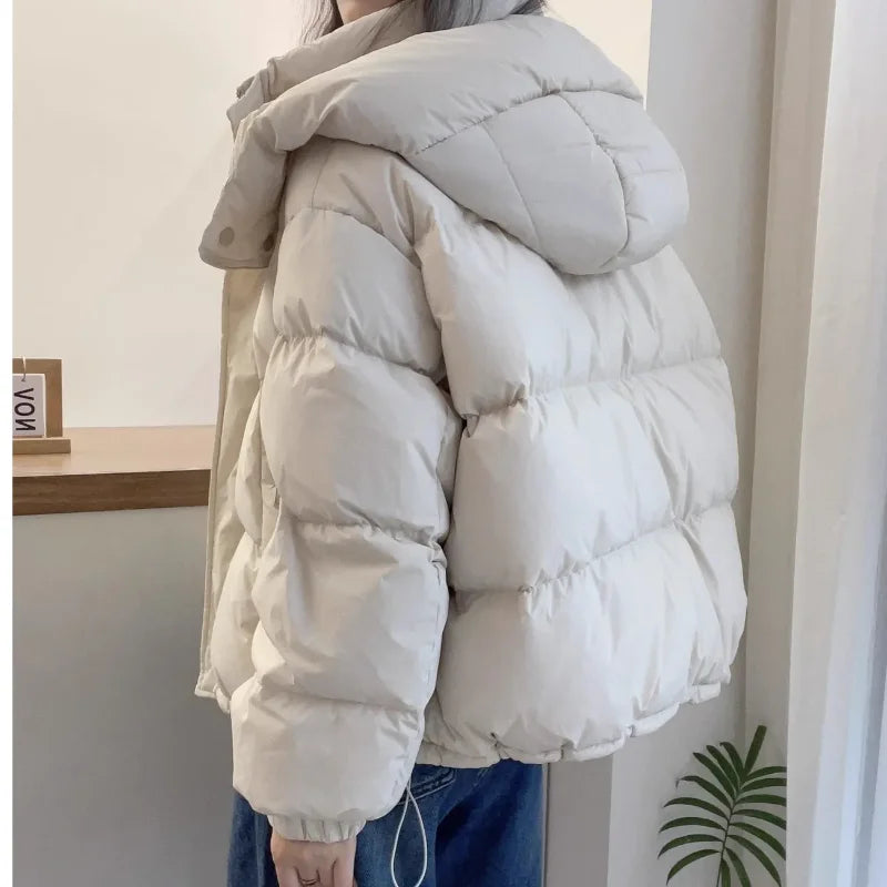 Korean-Style Loose Hooded Jacket