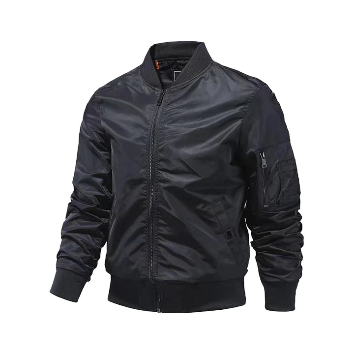Solid Color Bomber Jacket