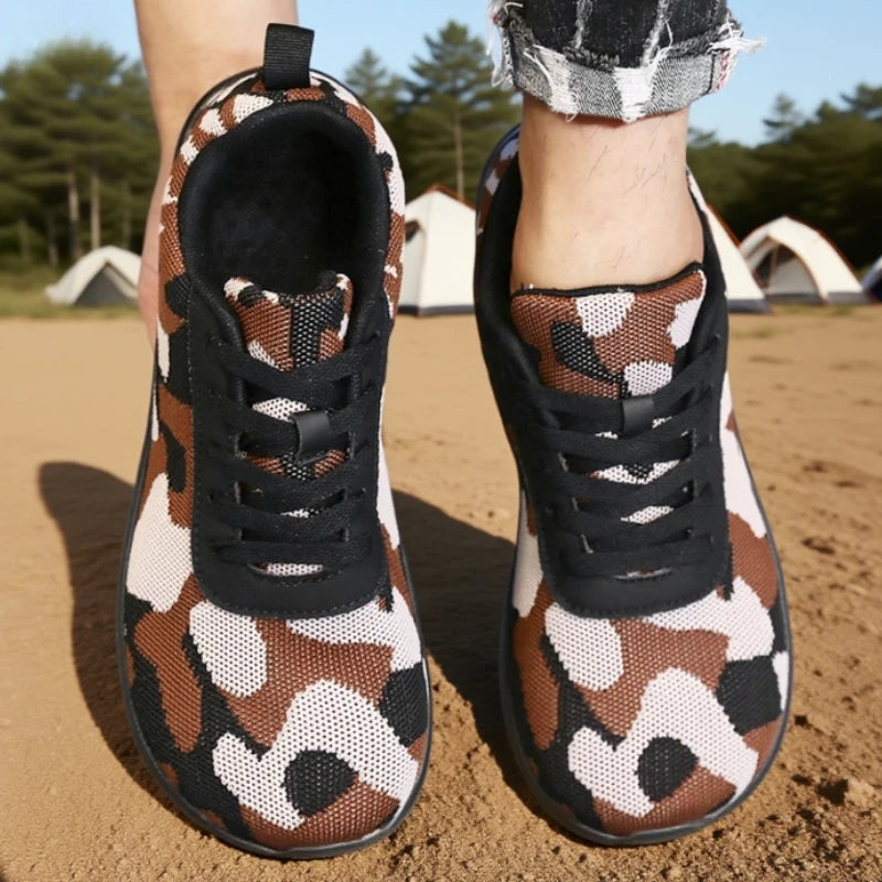 Minimalist  Camouflage Wide Toe Breathable Sneakers
