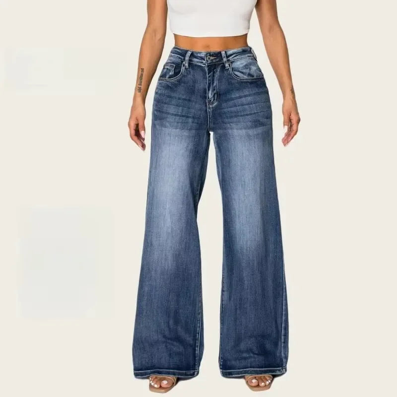 Retro Loose Straight Denim Jeans