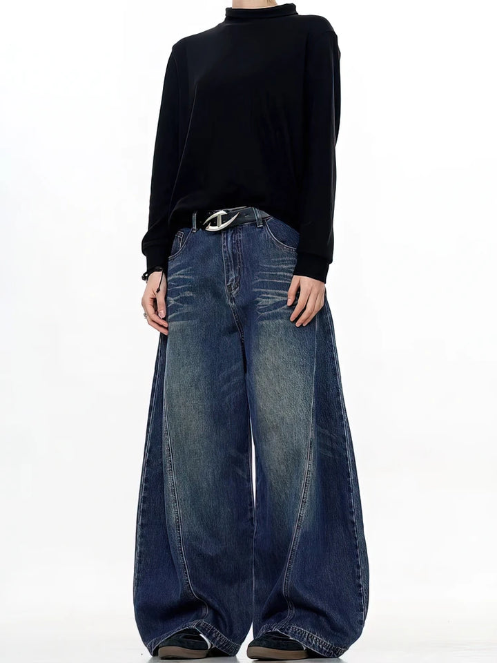Y2K Retro Washed Baggy Jeans