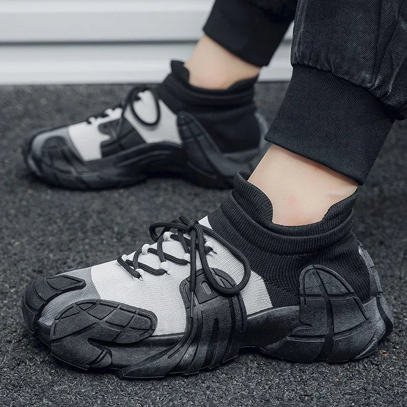 Trendy Thick-Sole Sneakers with Legged Socks