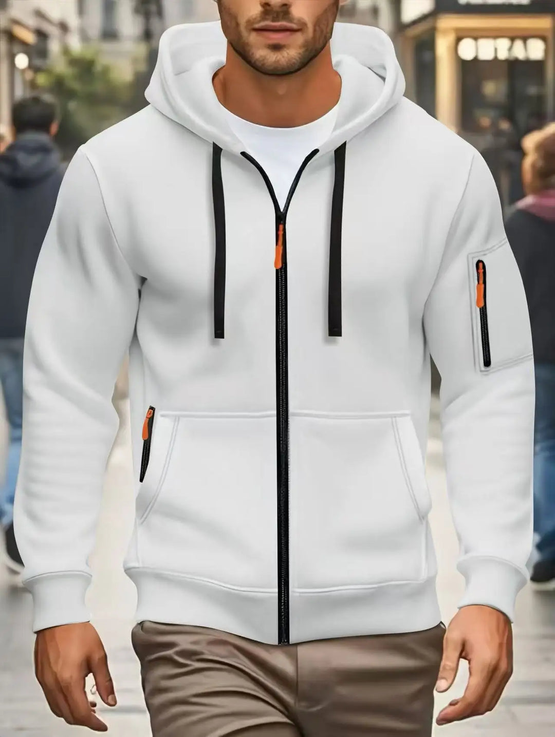 Solid color zipper hoodie Tactical Hoodies
