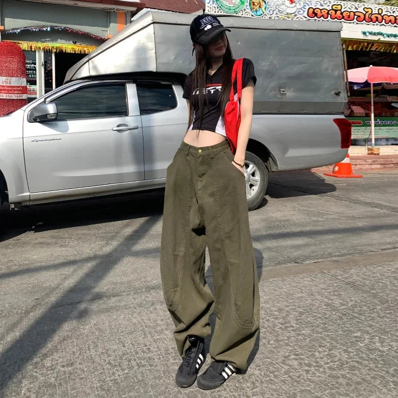 American Fashion-Inspired Wide-Leg Pants