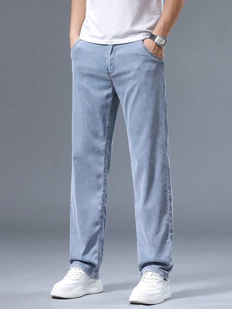 Ultra-thin breathable, straight men's jeans